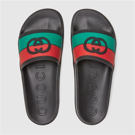 gucci interlocking slides men|men's gucci slides size 12.